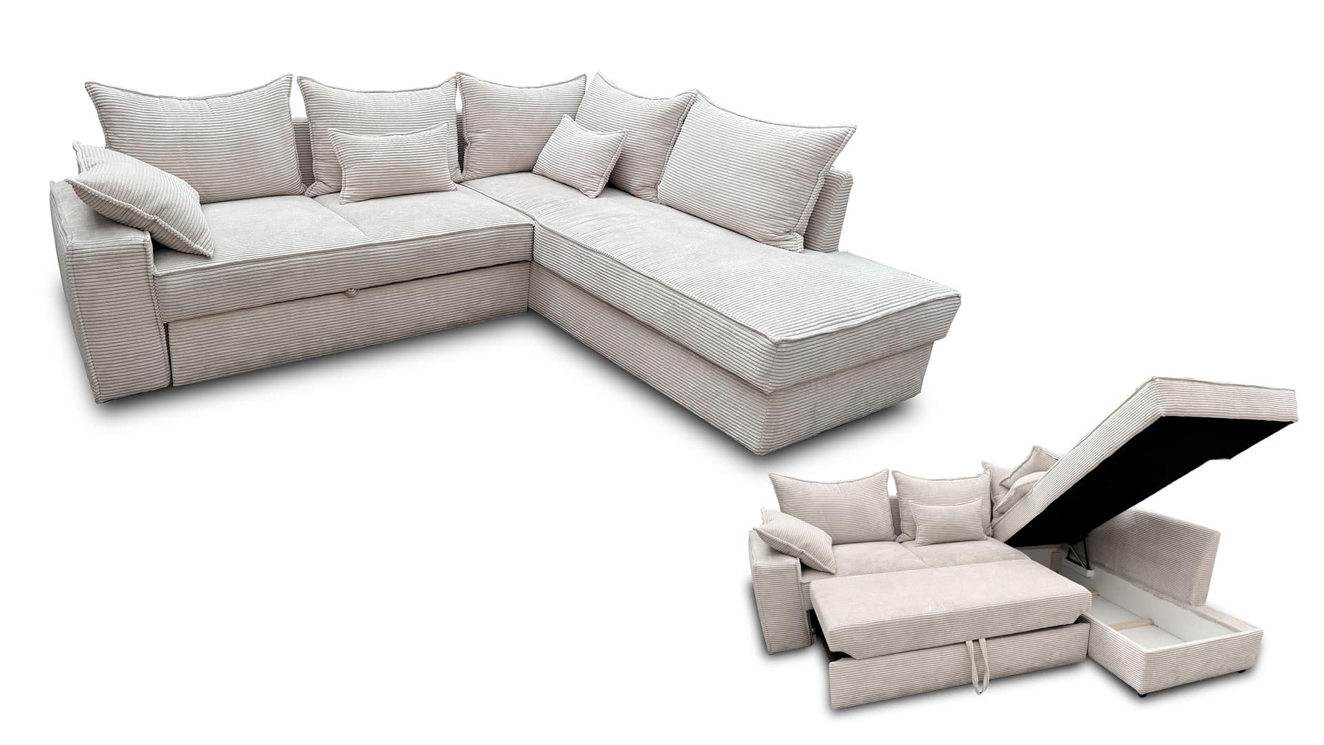 Canapé_d'angle_tissu_cotele_beige